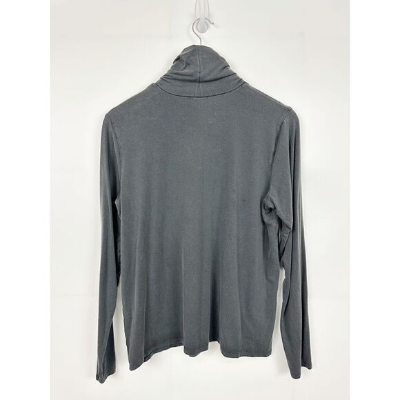 Eileen Fisher Long Sleeve Turtleneck Tencel Top Gray Size Large - Picture 2 of 6